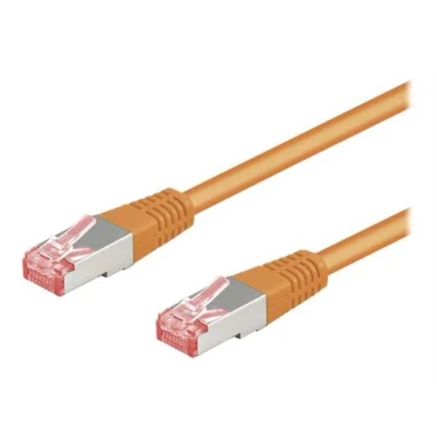 Image de goobay Câble réseau RJ 45 (M) pour 50 cm pairs in metal foil (PiMF) CAT 6 sans halogène, moulé orange