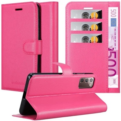 Afbeelding van Cadorabo Hoesje geschikt voor Samsung Galaxy NOTE 20 in KERSEN ROZE Beschermhoes met magnetische sluiting, standfunctie en kaartvakje Book Case Cover Etui