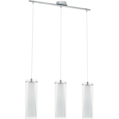 Afbeelding van EGLO Pinto Hanglamp 3 Lichts Chroom Helder, Wit