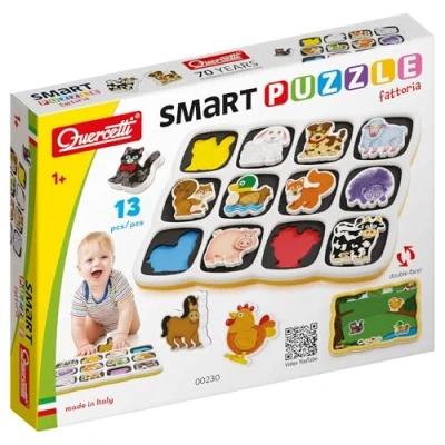 Afbeelding van Quercetti Vormenpuzzel Boerderij Junior 12 Stukjes