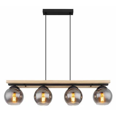 Afbeelding van Globo hanglamp Conni zwart metaal 15569 4H