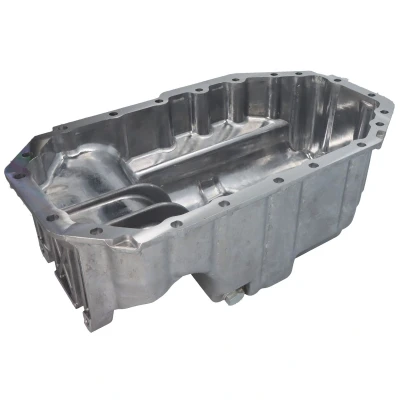 Afbeelding van TOPRAN 114 595 Carterpan Met gat voor oliestandsensor, Zonder sensor Aluminium VOLKSWAGEN: Golf 4, Bora Saloon, 4 Variant, SEAT: Leon I Hatchback