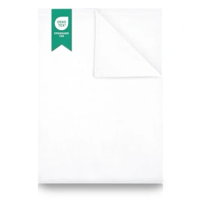 Image de Green Mark Textilien® Drap de lit 100% coton tissé Blanc 250 x 150 cm