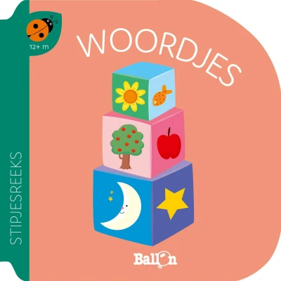 Afbeelding van Uitgeverij ballon kartonboek stipjesreeks woordjes