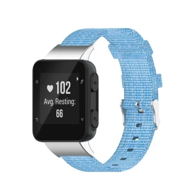 Afbeelding van Nylon canvas bandje Blauw Garmin Forerunner 35 / 30