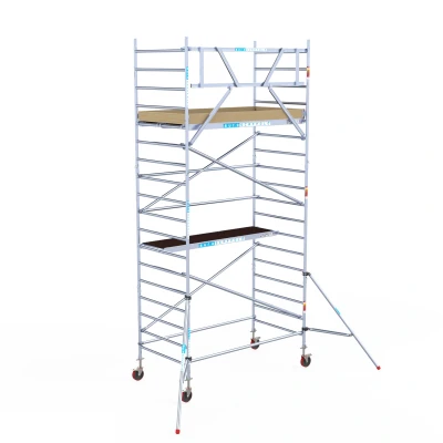 Afbeelding van Euroscaffold Rolsteiger Budget Schoren L250xB135 6.20m werkhoogte Houten platformen
