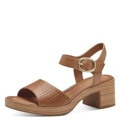 Afbeelding van Jana 8 28374 42 platte sandalen voor dames, Bruin
