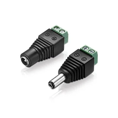 Afbeelding van conecto Adapter voor laagspanning coaxiale aansluitingen (mannelijk/vrouwelijk) Gelijkstroom 5,5 x 2,1 mm 5 stuks zwart