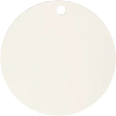 Afbeelding van Creotime Hangdecoratie Label 15 Cm Terracotta Wit