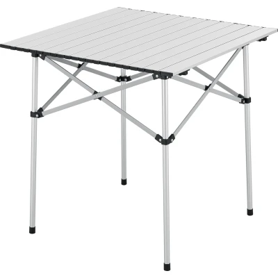 Afbeelding van Tuintafel Castilenti klaptafel 70x70x70 cm zilverkleurig [en.casa]