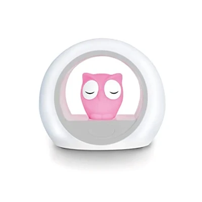 Afbeelding van Zazu Lou Uil Nachtlampje Roze Kinderlamp met geluidsensor en nachtlamp functie