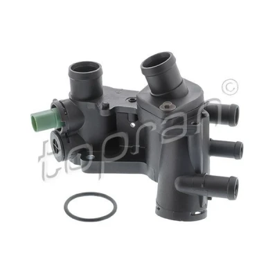 Afbeelding van TOPRAN 111 175 Thermostaathuis Met pakking, temperatuurzender thermostaat, deksel, schroeven VOLKSWAGEN: Polo III Hatchback