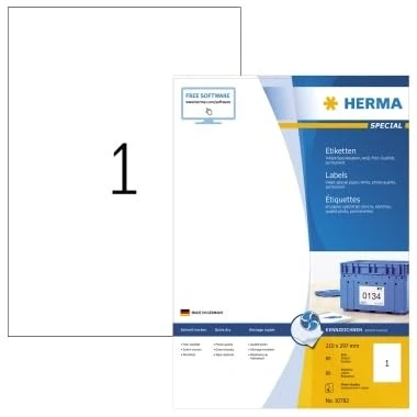 Afbeelding van 10782 Die cut label 21 cm 29.7 1 pc(s)