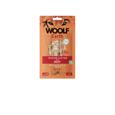 Afbeelding van Woolf Earth Flat Bar M 90 g Hondensnack Rund