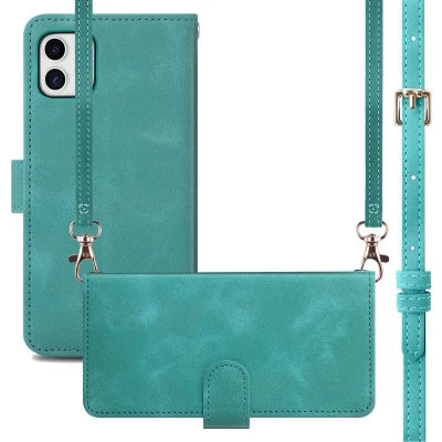 Afbeelding van imoshion Hoesje Geschikt voor iPhone 11 met Pasjeshouder Bookcase koord Turquoise