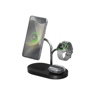 Image de Samsung Chargeur Sans Fil 3 En 1 45w Noir (gp pwu024wiabw)