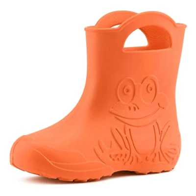 Afbeelding van Ladeheid LA CA Frog Kinder Regenlaarzen Rubber Licht EVA Oranje (151c) 22/23