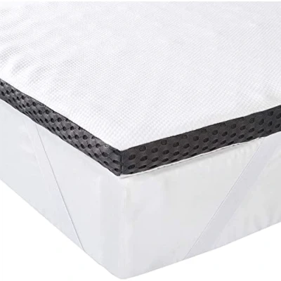 Afbeelding van Amazon Basics Comfort traagschuim topper met riemen, 4 cm 180 x 200