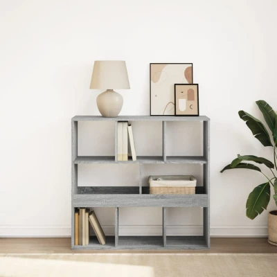 Afbeelding van vidaXL Boekenkast/kamerscherm 100x33x94,5 cm grijs sonoma eiken