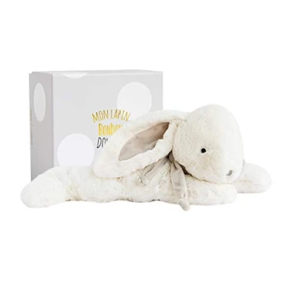 Afbeelding van Doudou et Compagnie knuffeldier Lapin Bonbon 75 cm taupe cadeau voor de geboorte 1249