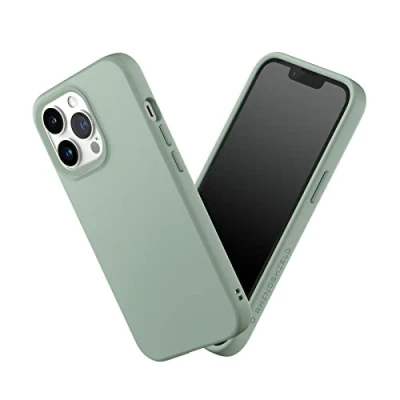 Afbeelding van RHINOSHIELD SolidSuit beschermhoes compatibel met iPhone 13 Pro Max, SolidSuit, dunne schokabsorberende technologie en premium matte afwerking, verwisselbare fotolens, saliegroen