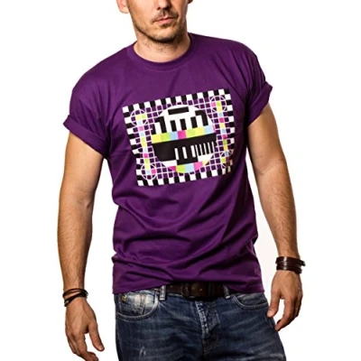 Afbeelding van T shirt Geek heren afbeelding van Big Bang Theory, Paars.