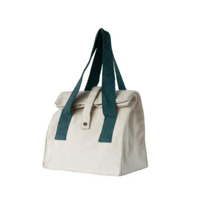 Afbeelding van Lunchtas, Organic , Katoen, Navy Blauw, 4 Liter Pebbly