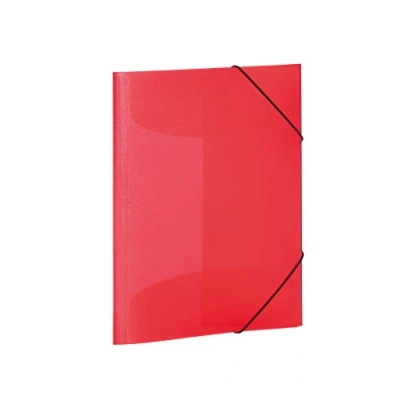 Image de HERMA Chemises à élastique Translucide en Rouge, A4, plastique robuste, avec 3 rabats intérieurs, 1 porteé de chemise