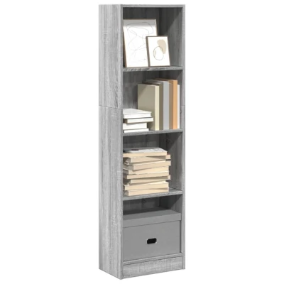 Afbeelding van vidaXL Boekenkast 40x24x143 cm bewerkt hout grijs sonoma eikenkleurig