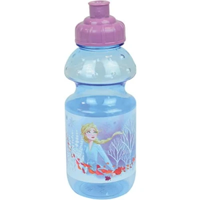 Afbeelding van Disney Frozen drinkfles/drinkbeker/bidon met drinktuitje blauw kunststof 350 ml
