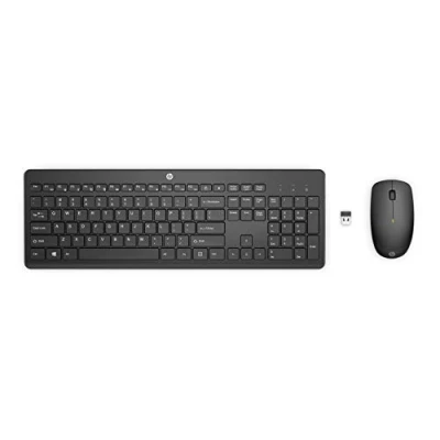Afbeelding van HP 230 draadloos toetsenbord en muis combo met 2,4 GHz USB A dongle, stil typen, snelkeuzetoetsen 12 functies, numeriek toetsenblok, 1600 dpi, schuifwiel, wit