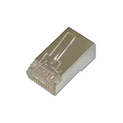 Afbeelding van DIGITUS Cat 6 krimpconnector, 1 stuk, RJ45 afgeschermde netwerkconnector, voor Cat6 netwerkkabels, patchkabel &amp; PoE Ethernet LAN kabel, 1GBase T 8P8C, AWG 27/7 naar 24/7