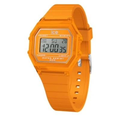 Afbeelding van Ice Watch Retro Clear Small Digitaal horloge voor kinderen, Maat: One Size, Orange