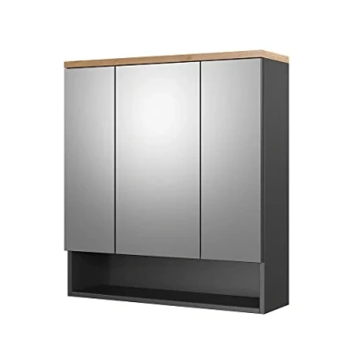 Afbeelding van Vicco Badkamerspiegelkast Eden, Antraciet/Antraciet, 70 x 77.5 cm