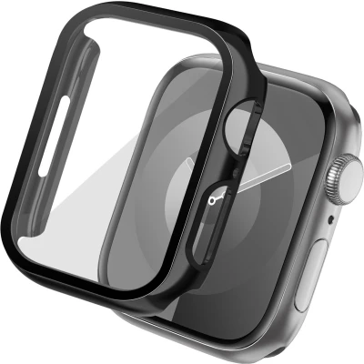 Afbeelding van imoshion Full Cover Shiny Hardcase voor de Apple Watch Series 7 / 8 9 45 mm Zwart