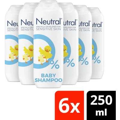 Afbeelding van 6x Neutral Baby Shampoo Parfumvrij 250 ml