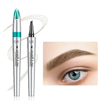Afbeelding van wenkbrauwpotlood, waterdichte microblading wenkbrauwpotlood met vier vorkpunten (lichtbruin)