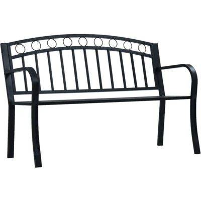Afbeelding van Tuinbank 125 cm staal zwart