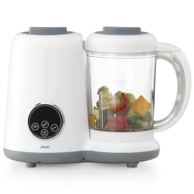 Afbeelding van Alecto BFP 66 5 in 1 gezonde babyvoeding foodprocessor , wit White
