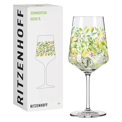 Afbeelding van Aperitiefglas 500 ml Serie Sommerdauw Motief nr. 11 met sappige, gele citroenen