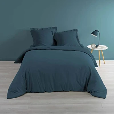 Afbeelding van Livetti Dekbedovertrek 240x220cm Katoen 78 Draads Percaline Blauw