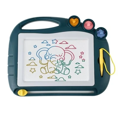 Afbeelding van uitwisbaar bord, magisch whiteboard, verjaardagscadeau en educatief speelgoed met magnetische pen 3 postzegels (groen)