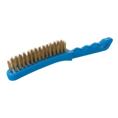 Afbeelding van Silverline Messing Borstel met Plastic Handvat 4 Rijen
