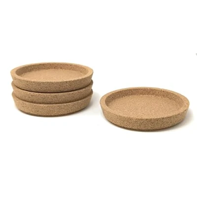 Afbeelding van Ikea Meer dan 365 onderzetters van kurk met 4 diepe groefinzet (10 cm), beschermt het tafeloppervlak, uitstekende sieradenschaal (4, diameter)