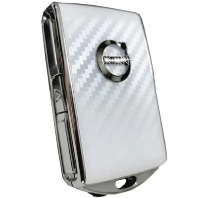 Afbeelding van Autosleutelhoes voor Volvo XC40 XC60 XC90 V60 V90 S60 S90, Wit.