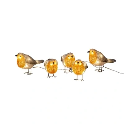 Afbeelding van LED Lichtsnoer 5 vogels, herfstkleuren Konstsmide
