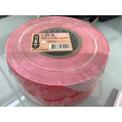 Afbeelding van Afzetlint Starx 500 meter (Rood/Wit, Rol)