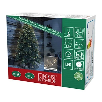 Afbeelding van Konstsmide 6380 160 LED engelenhaar Druppel Warmwit Transparant Energielabel: F (A G)