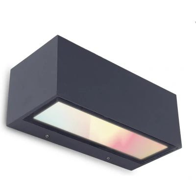 Afbeelding van Lutec GEMINI 6939412011967 LED buitenlamp (wand) 17.4 W Antraciet