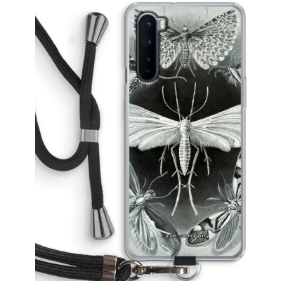 Afbeelding van Case Company® hoesje met Koord geschikt voor OnePlus Nord Haeckel Tineida Telefoonhoesje Zwart Bescherming aan alle Kanten en Over de Schermrand